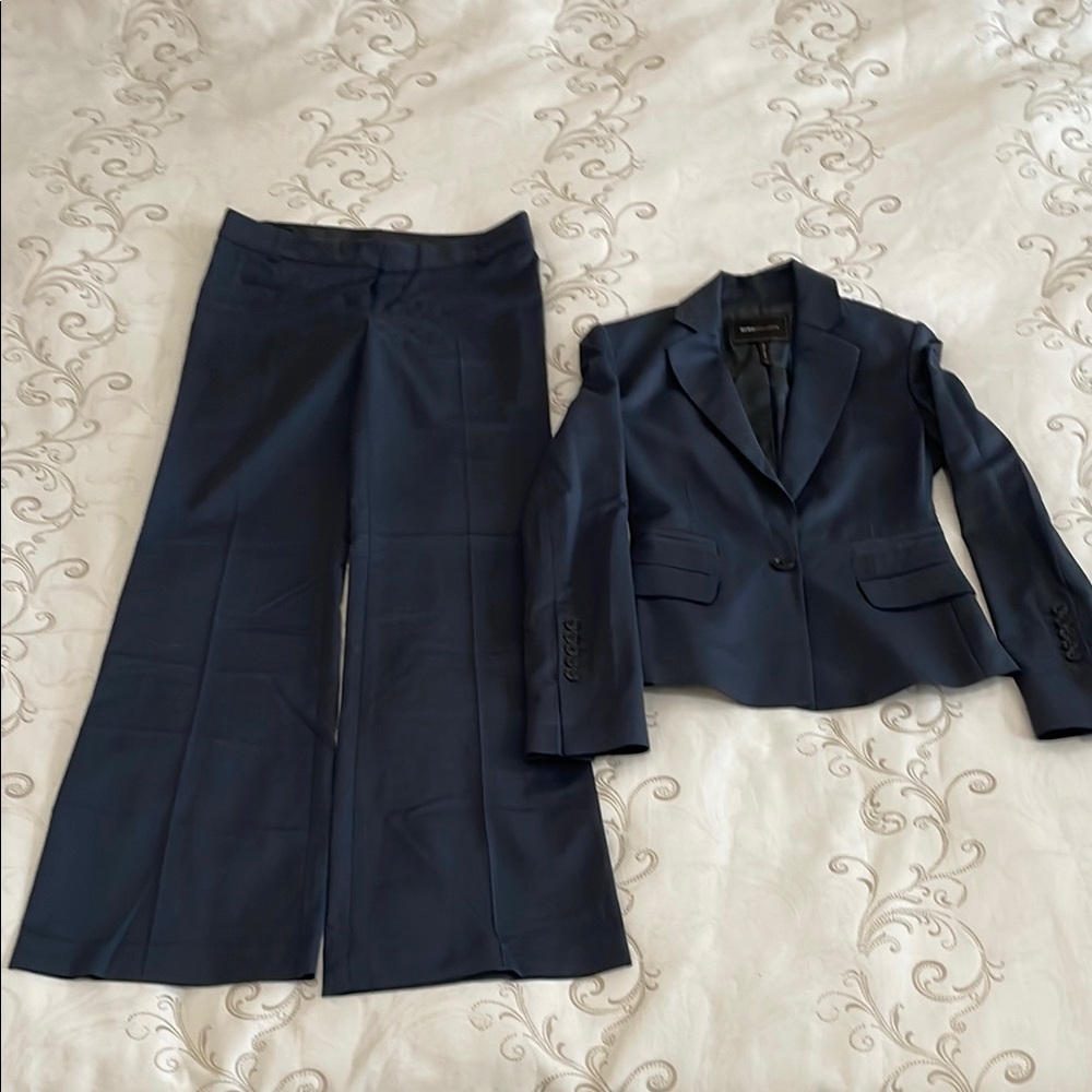 BCBGMaxAzria Blue Pantsuit Sophisticated Tailoring